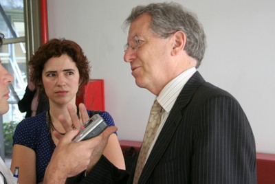 David King em entrevista antes de dar inicio a sua palestra