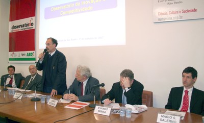 João Alberto de Negri, Esper Abraão Cavalheiro, Glauco Arbix, João Steiner, Evandro Mirra e Mário Salerno