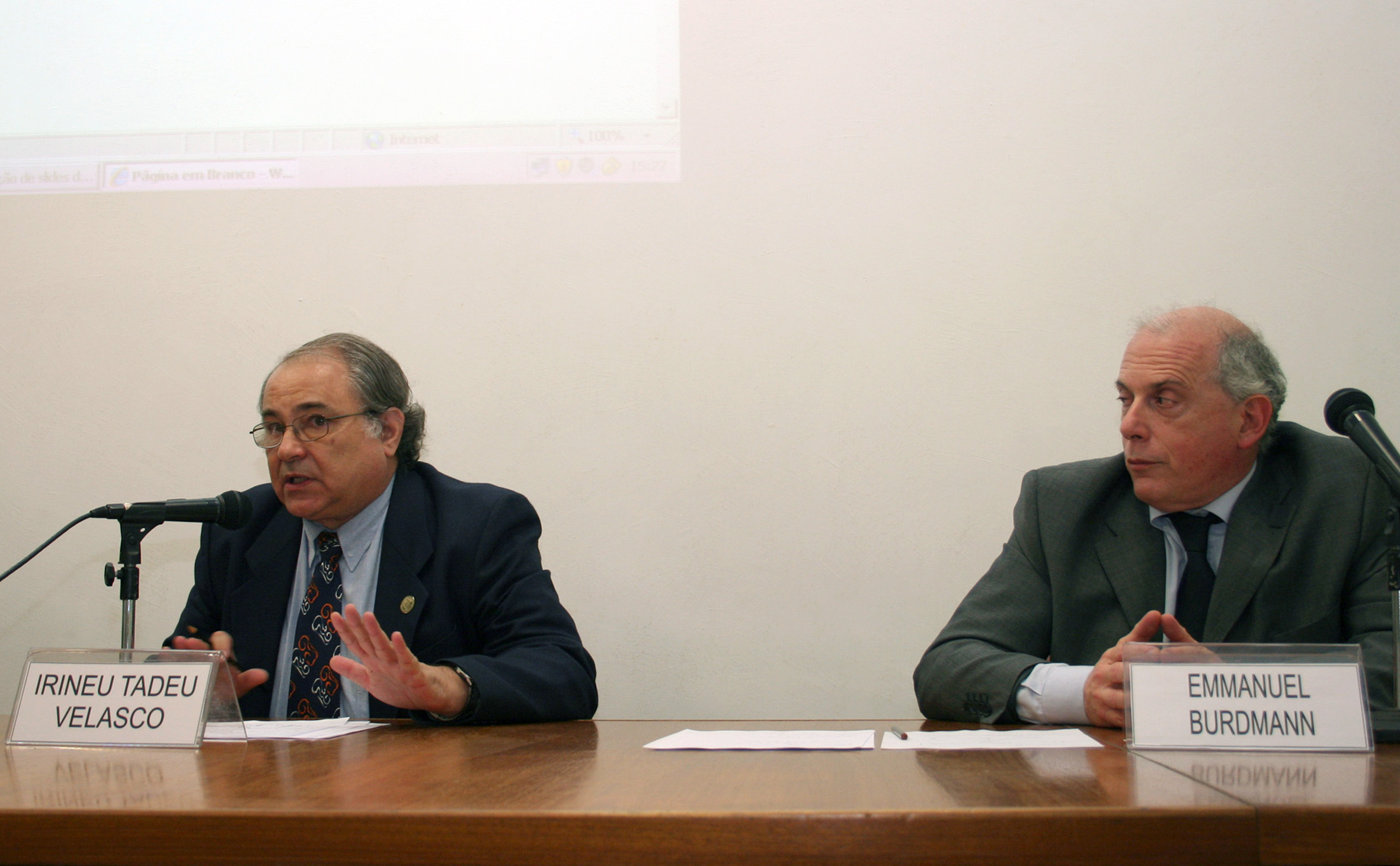 Irineu Tadeu Velasco e Emmanuel Burdmann