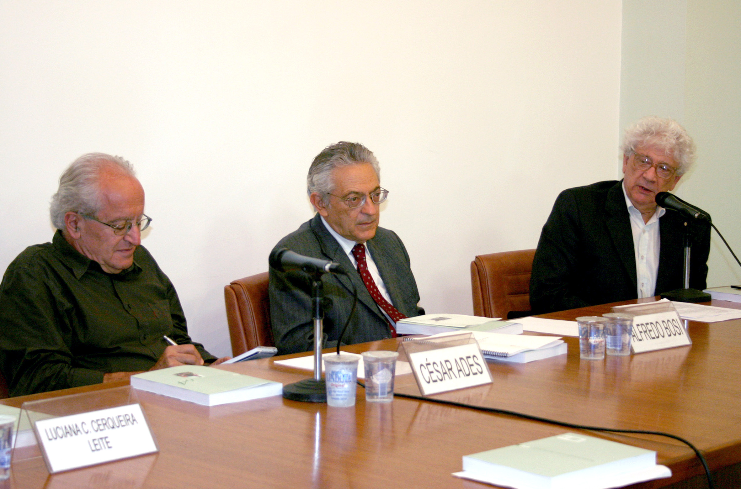 César Ades, Alfredo Bosi e José da Rocha Carvalheiro