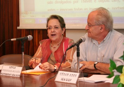 Leyla Perrone-Moisés e César Ades