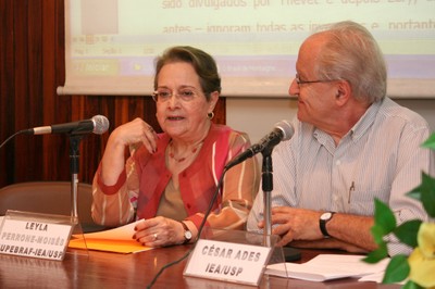 Leyla Perrone-Moisés e César Ades