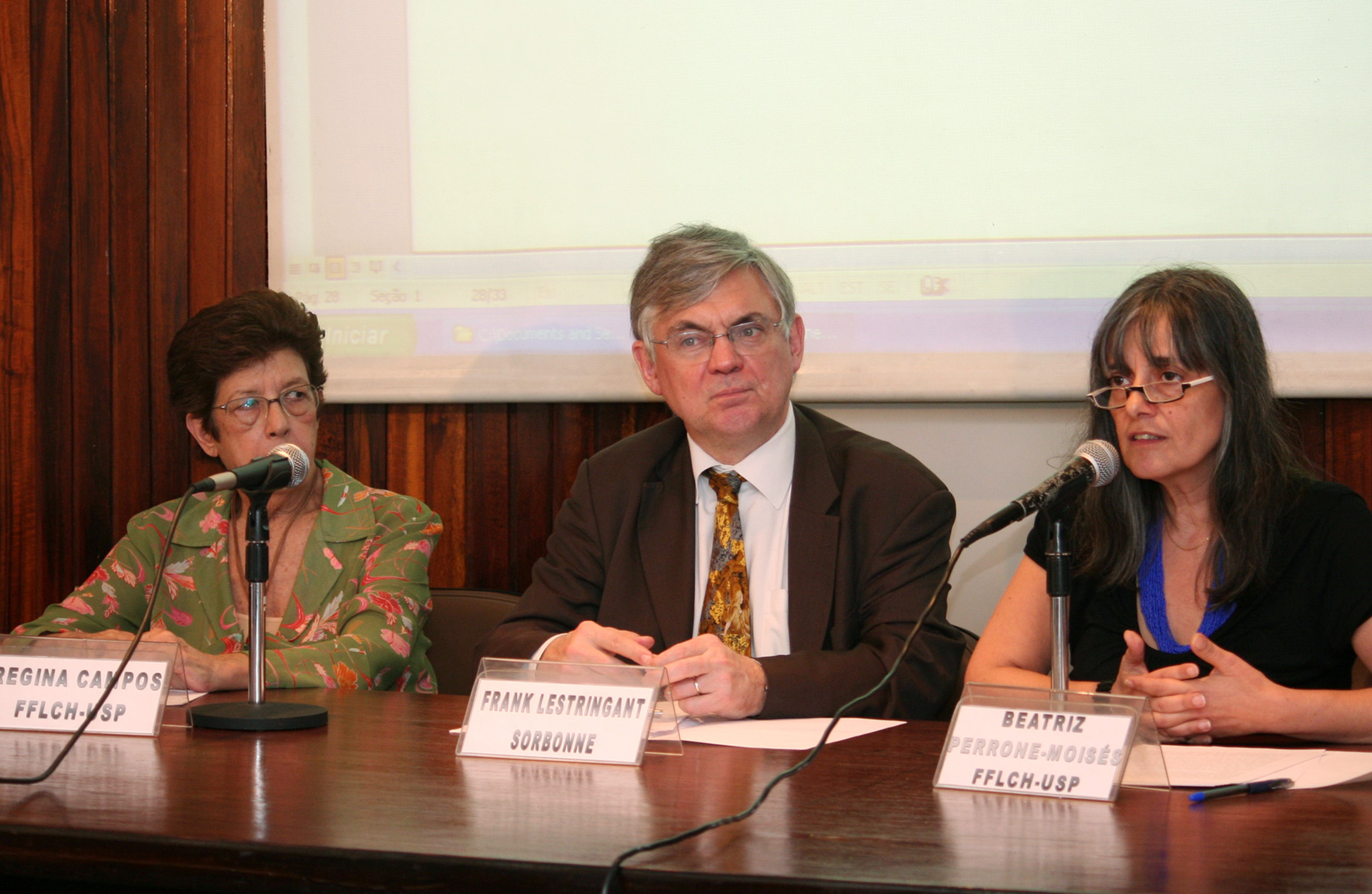 Regina Salgado Campos, Frank Lestringant e Beatriz Perrone-Moisés
