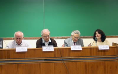 Luiz Carlos Bresser Pereira, Guilherme Leite Dias, Alfredo Bosi e Leda Paulani