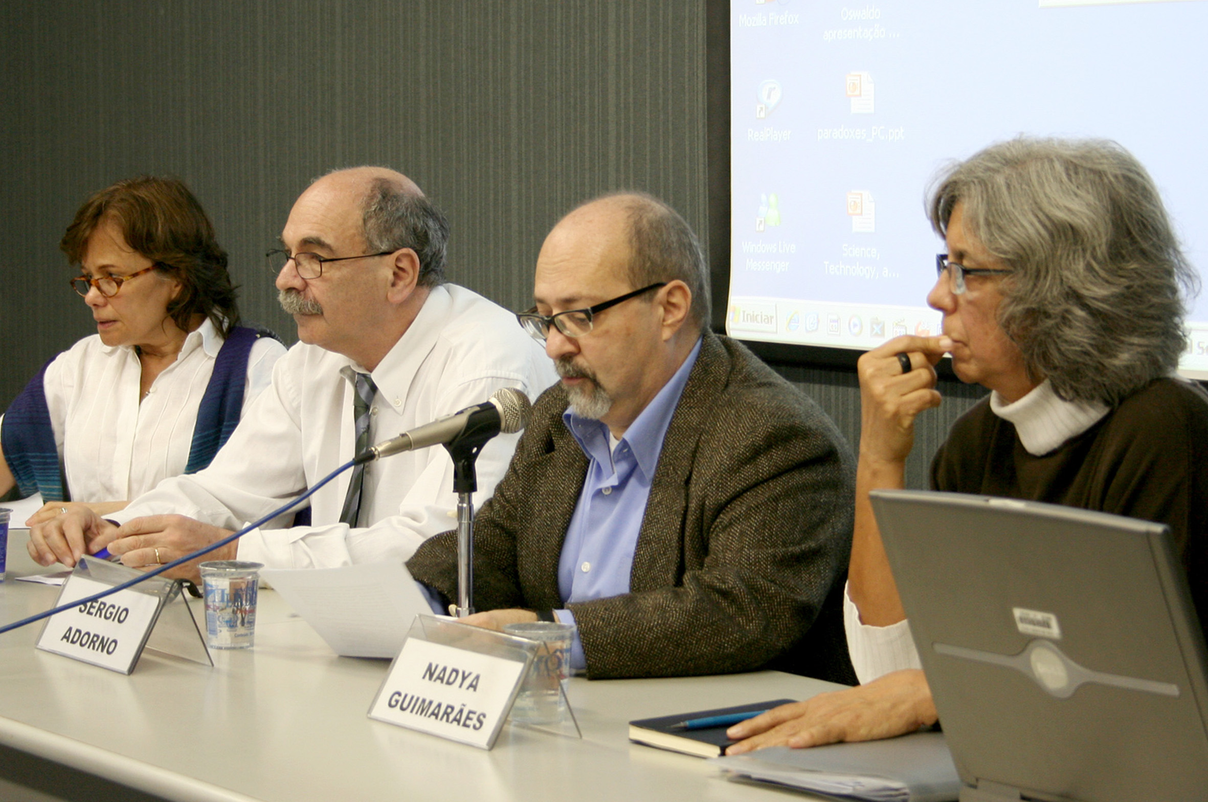 Michel Wieviorka, Sérgio Adorno e Nadya Guimarães