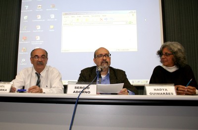Michel Wieviorka, Sérgio Adorno e Nadya Guimarães