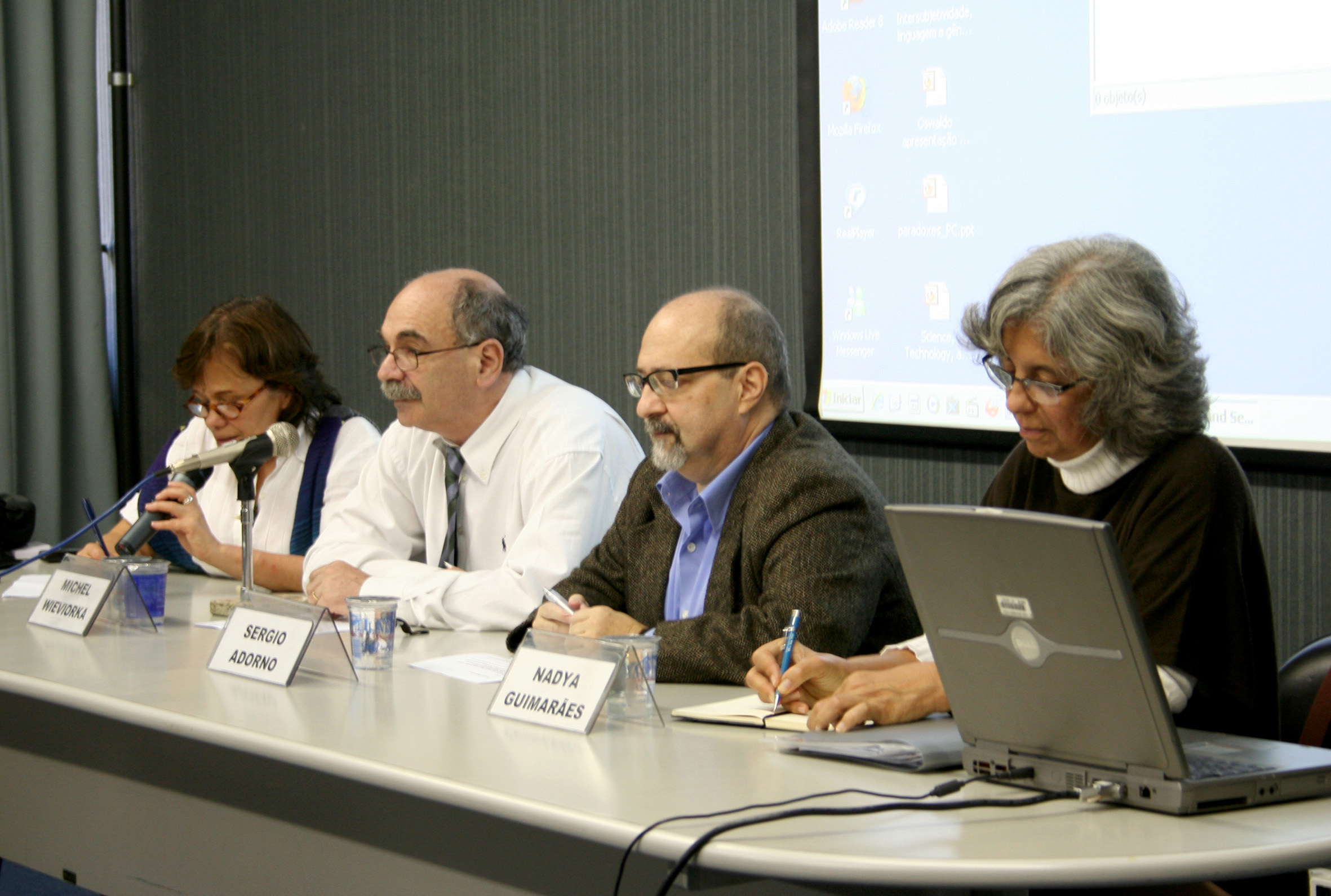 Michel Wieviorka, Sérgio Adorno e Nadya Guimarães