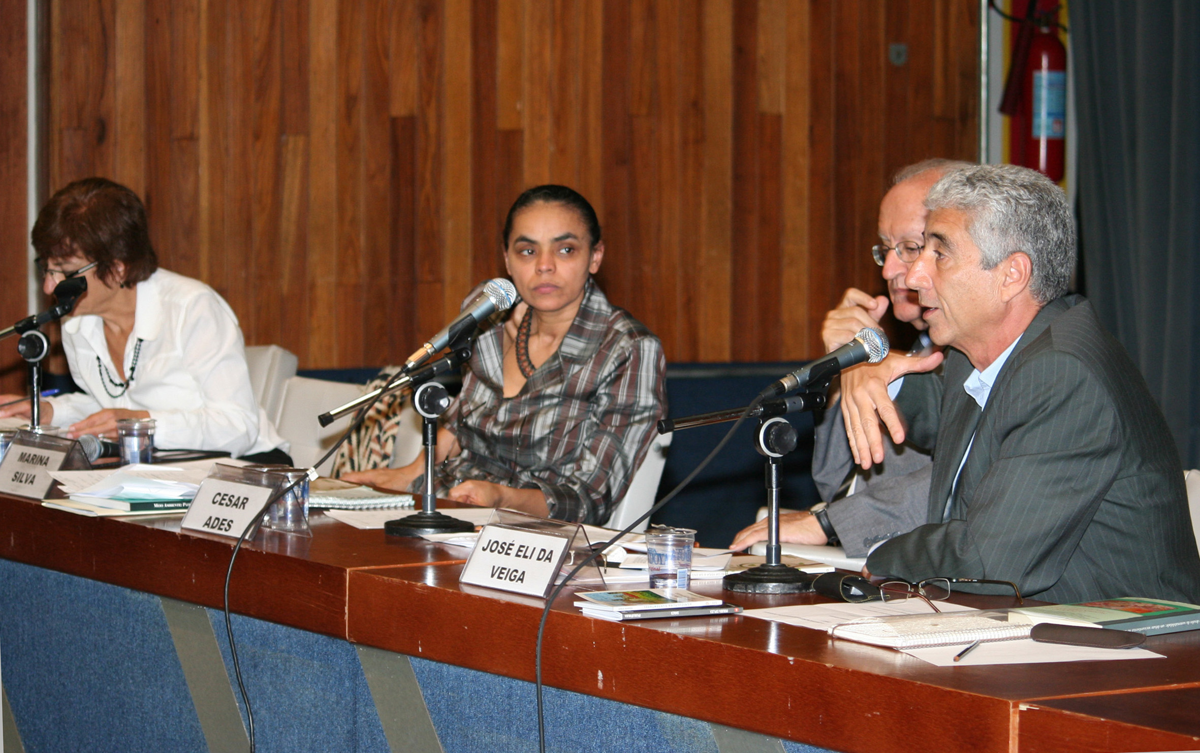 Maria Clara Di Pierro, Marina Silva, César Ades e José Eli da Veiga