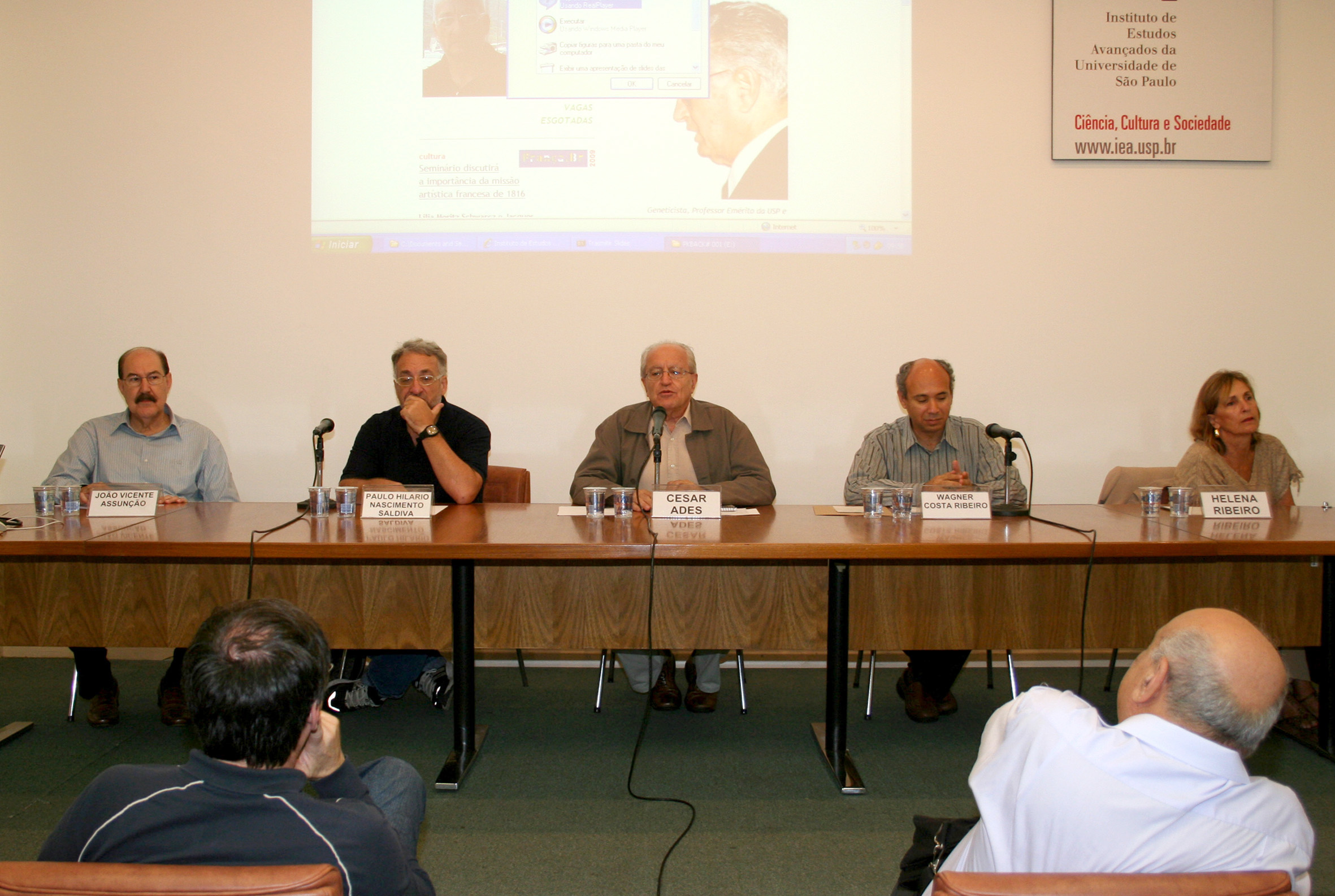 João Vicente Assunção, Paulo Saldiva, César Ades, Wagner Costa Ribeiro e Helena Ribeiro