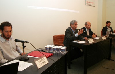 Andrei Cechin, José Eli da Veiga, Wagner Costa Ribeiro e Carlos Henrique de Brito Cruz