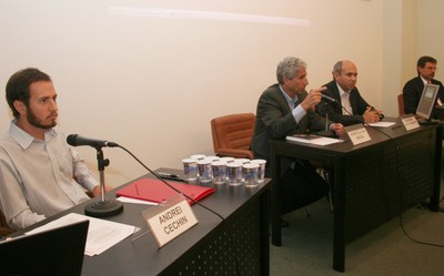 Andrei Cechin, José Eli da Veiga, Wagner Costa Ribeiro e Carlos Henrique de Brito Cruz