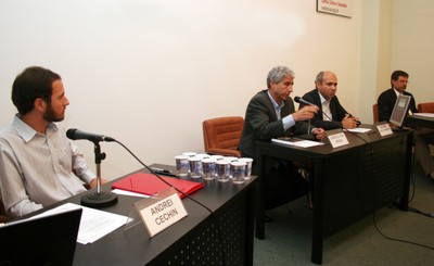 Andrei Cechin, José Eli da Veiga, Wagner Costa Ribeiro e Carlos Henrique de Brito Cruz