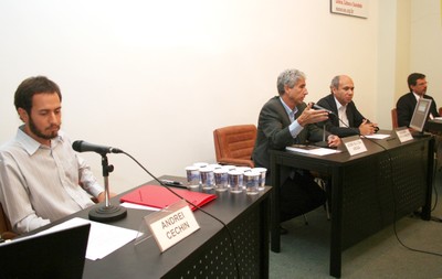 Andrei Cechin, José Eli da Veiga, Wagner Costa Ribeiro e Carlos Henrique de Brito Cruz