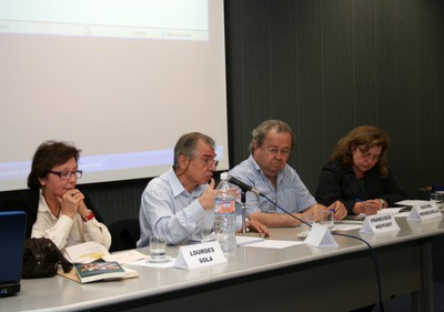 Lourdes Sola, José Álvaro Moisés, Francisco Weffort e Rachel Meneguello
