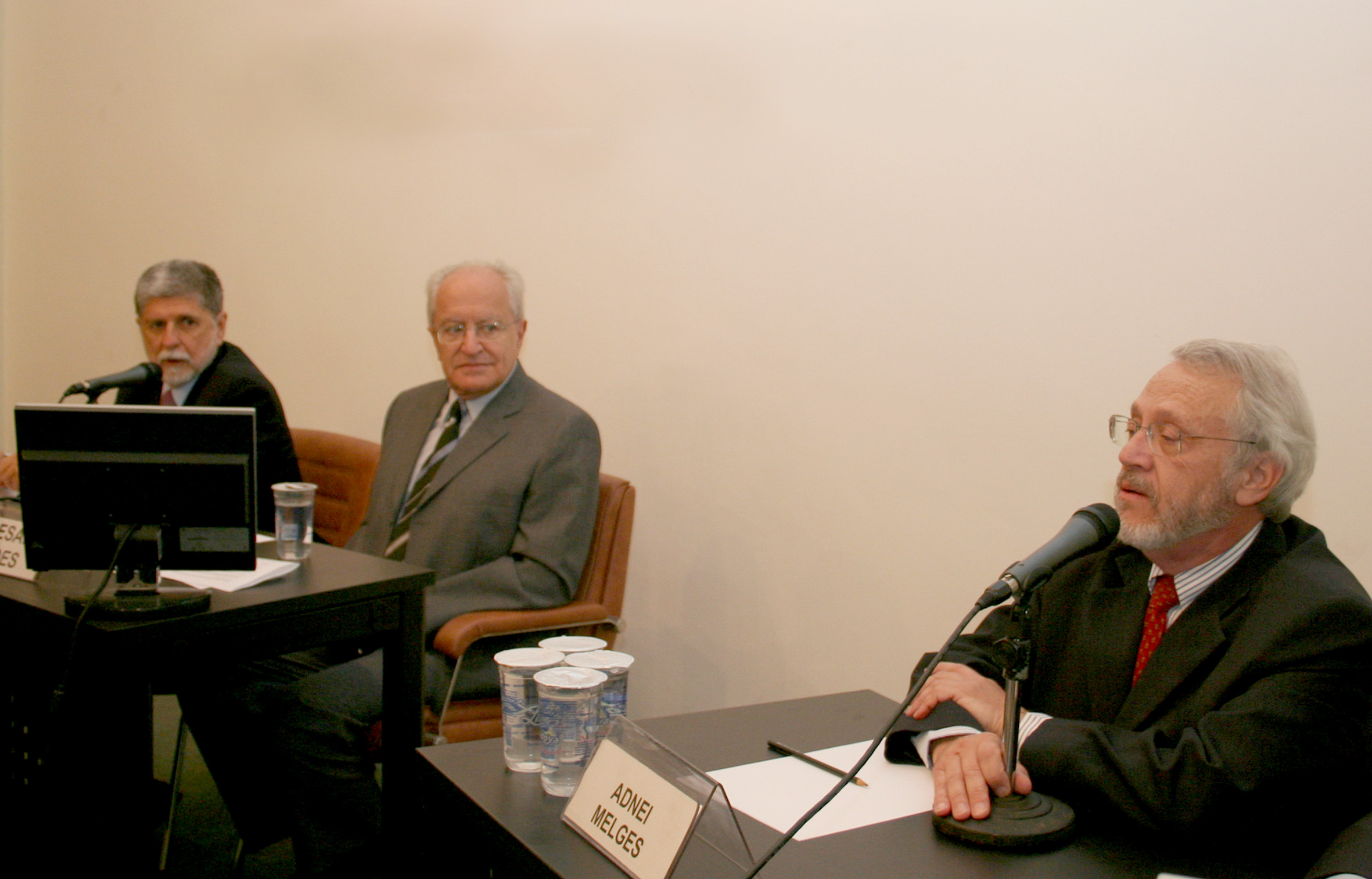 Celso Amorim, César Ades e Adnei Melgis