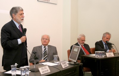 Celso Amorim, César Ades, Adnei Melgis e Mário Marconini