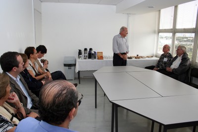 Coordenadores de Grupos do IEA/USP, César Ades, Eliezer Rabinovici e Peter Goddard