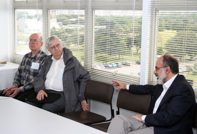 Eliezer Rabinovici, Peter Goddard e Guilherme Ary Plonski