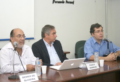 Dennis de Oliveira, Paulo Markun e Ivo Herzog