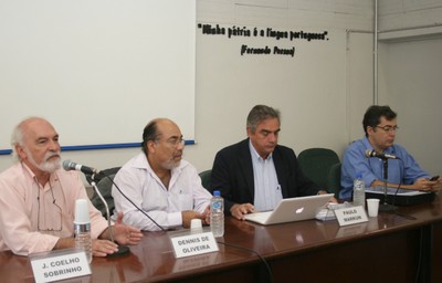 José Coelho Sobrinho, Dennis de Oliveira, Paulo Markun e Ivo Herzog