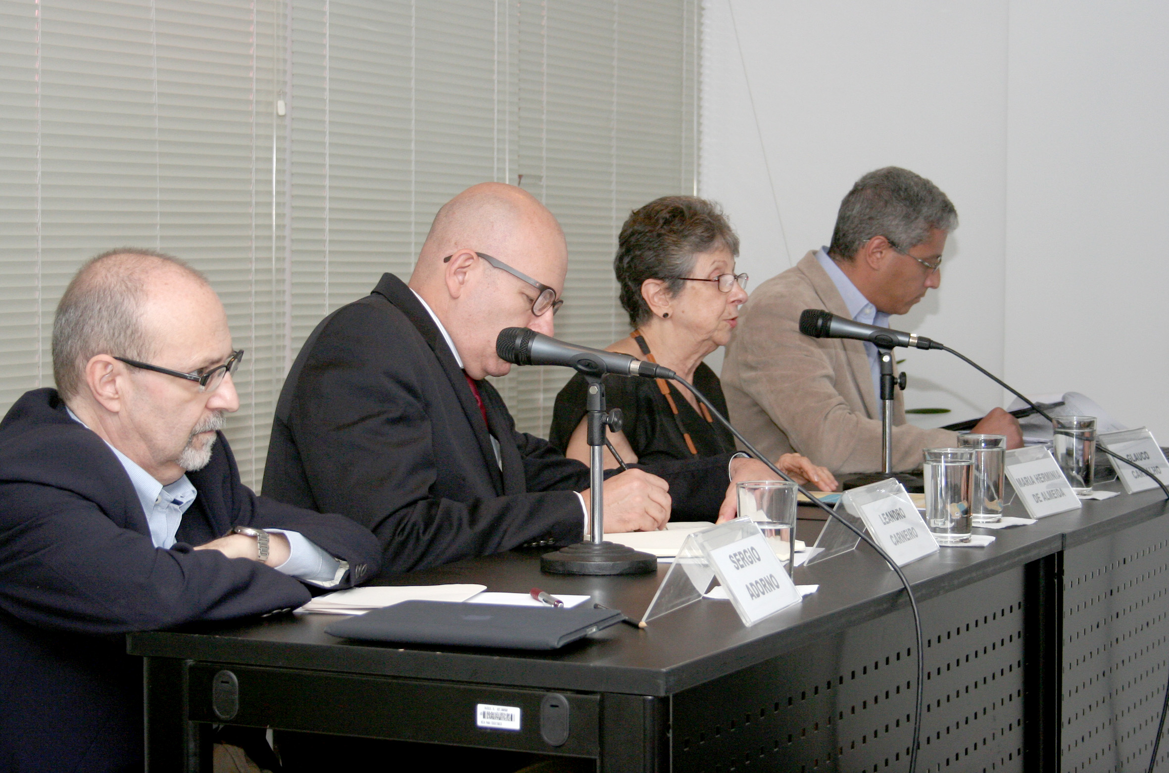 Sérgio Adorno, Leandro Piquet Carneiro, Maria Hermínia Tavares de Almeida e Glauco Carvalho