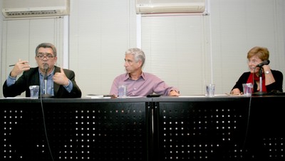 Marcelo Leite, José Eli da Veiga e Sonia Barros de Oliveira