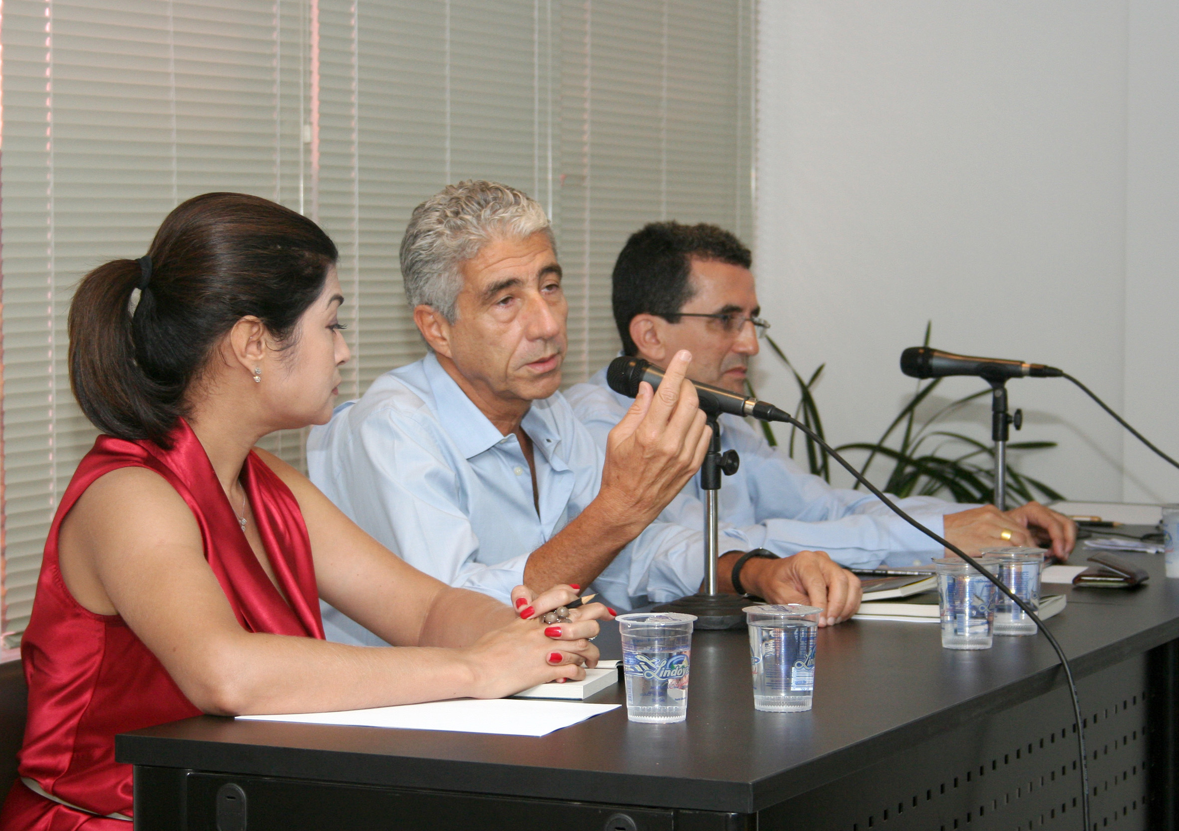 Elbia Melo, José Eli da Veiga e Osvaldo Soliano Pereira