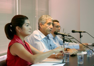 Elbia Melo, José Eli da Veiga e Osvaldo Soliano Pereira