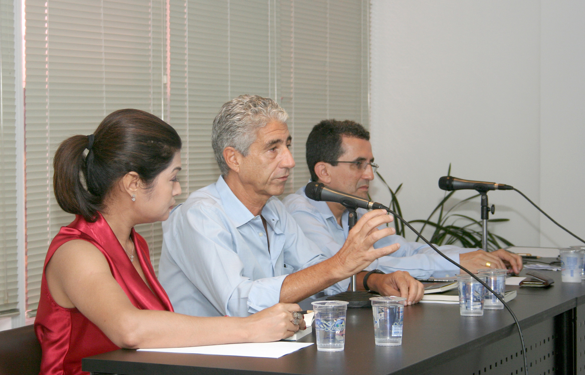 Elbia Melo, José Eli da Veiga e Osvaldo Soliano Pereira