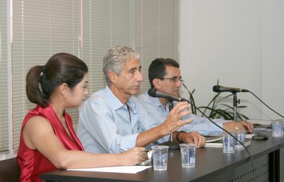 Elbia Melo, José Eli da Veiga e Osvaldo Soliano Pereira