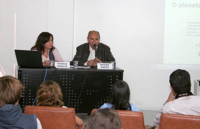 Patrícia Morales e Wagner Costa Ribeiro na Abertura do evento