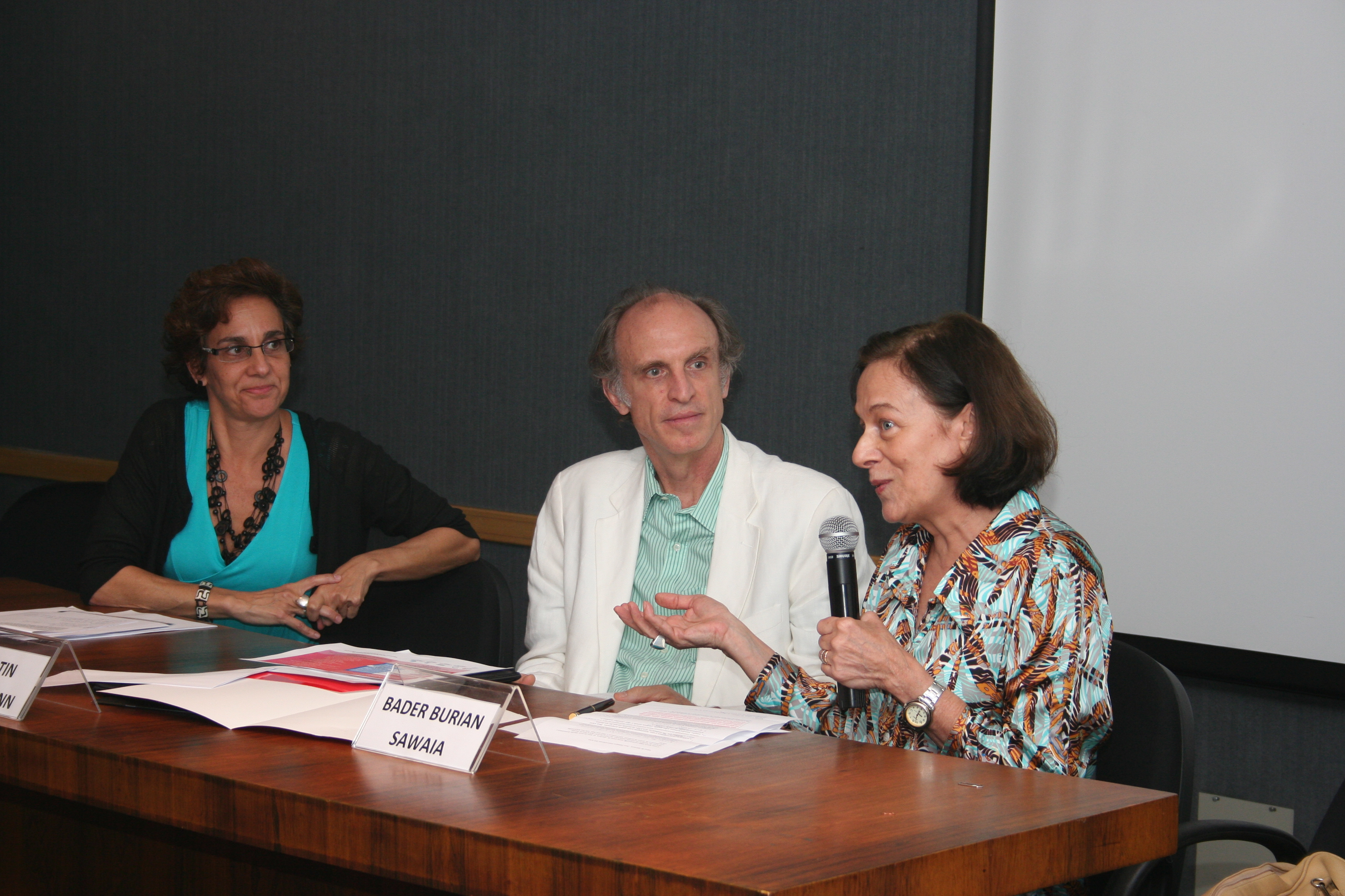 Sylvia Duarte Dantas, Martin Grossmann e Bader Burian Sawaia