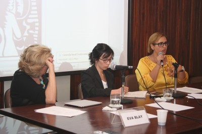 Eva Blay, Aline Yamamoto e Marcela Barroso