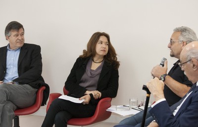 Fernando de Castro Reinach, Claudia Collucci, Paulo Saldiva  e Adib Jatene