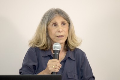 Olgária Matos na apresentação do evento