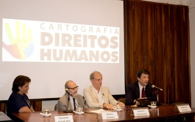 Rossana Rocha Reis, Sergio Adorno, Martin Grossmann e Moacyr Novaes