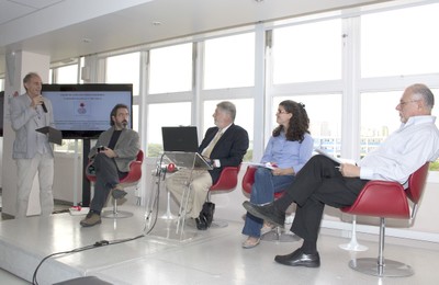 Gílson Schwartz, Claudio Cohen, Maya Mitre e Bernardo Sorj