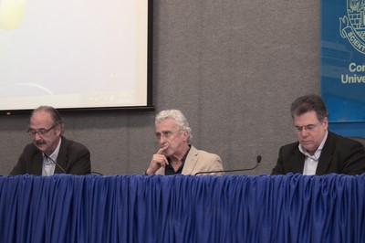 Alfons Martinell, José Teixeira Coelho Netto e Gerardo Caetano