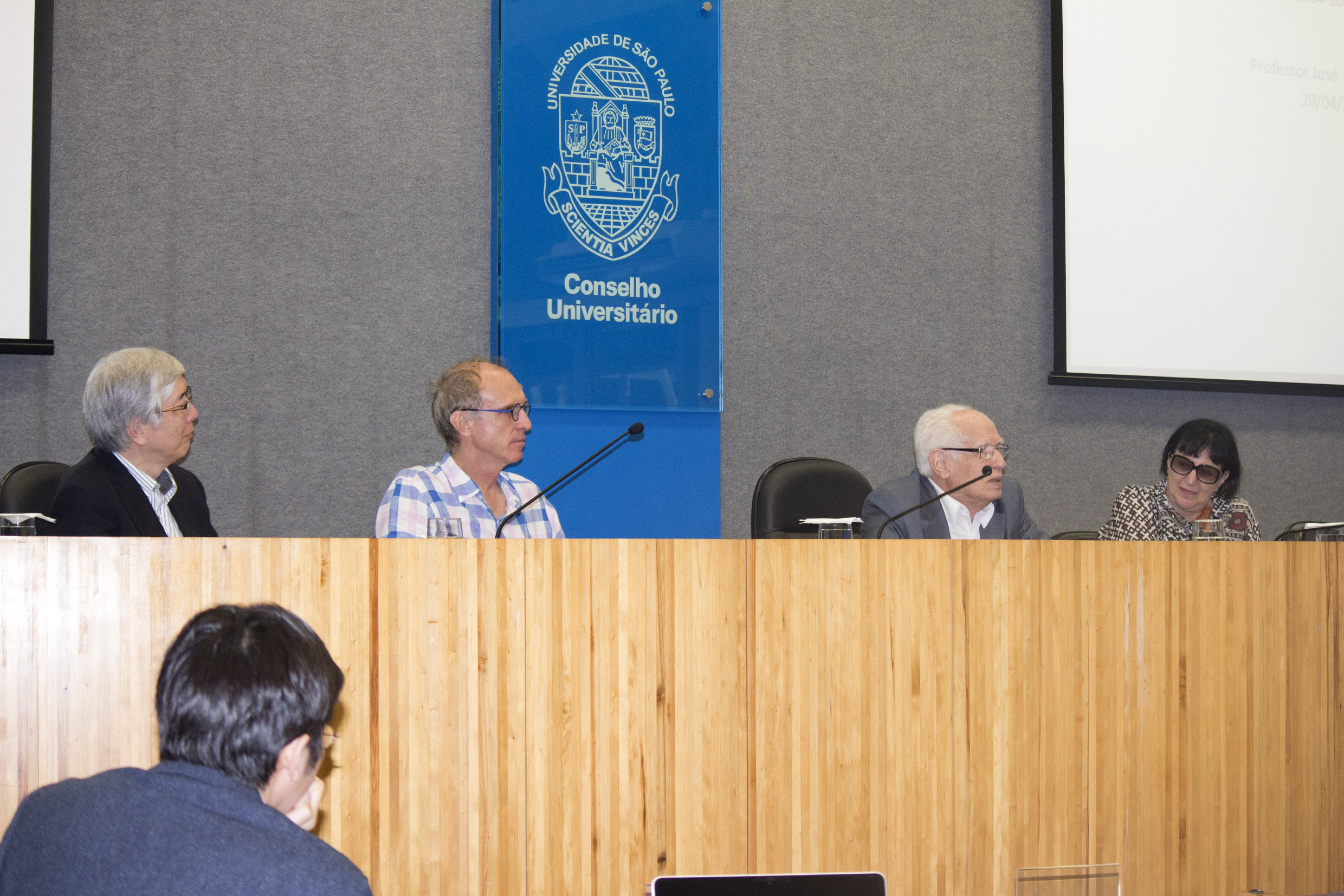 Hideyo Kunieda, Martin Grossmann, José Goldemberg e Regina Markus 