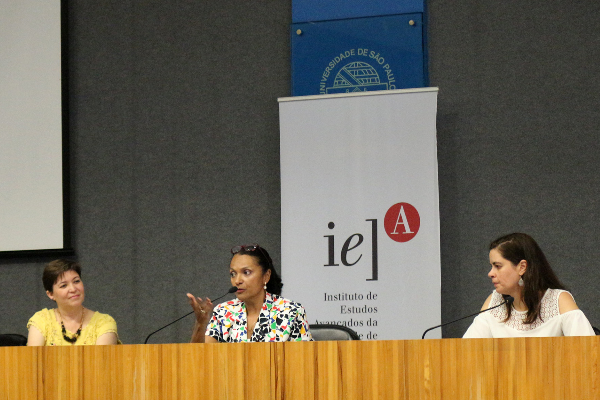 Ligia Fonseca Ferreira apresenta a expositora Rosane de Sá Amado