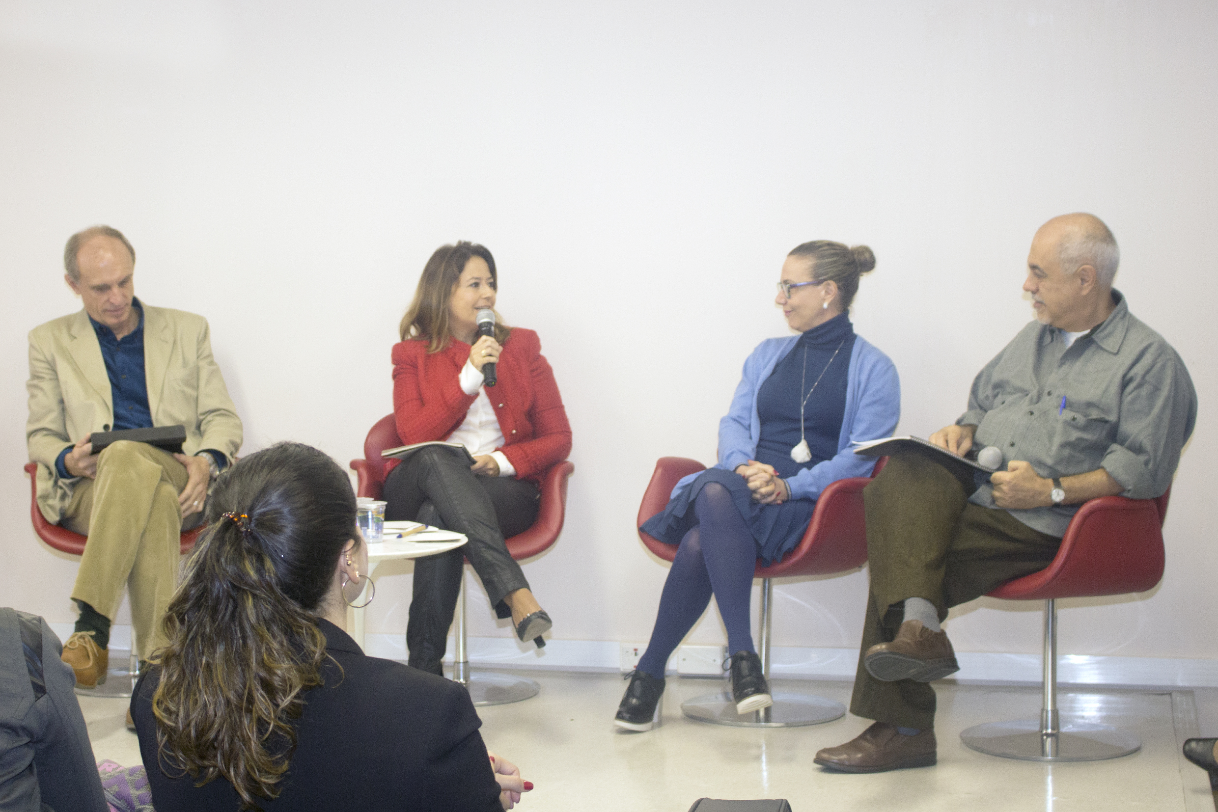 Martin Grossmann, Patrícia Iglesias, Lídia Passos e José Pedro de Oliveira Costa