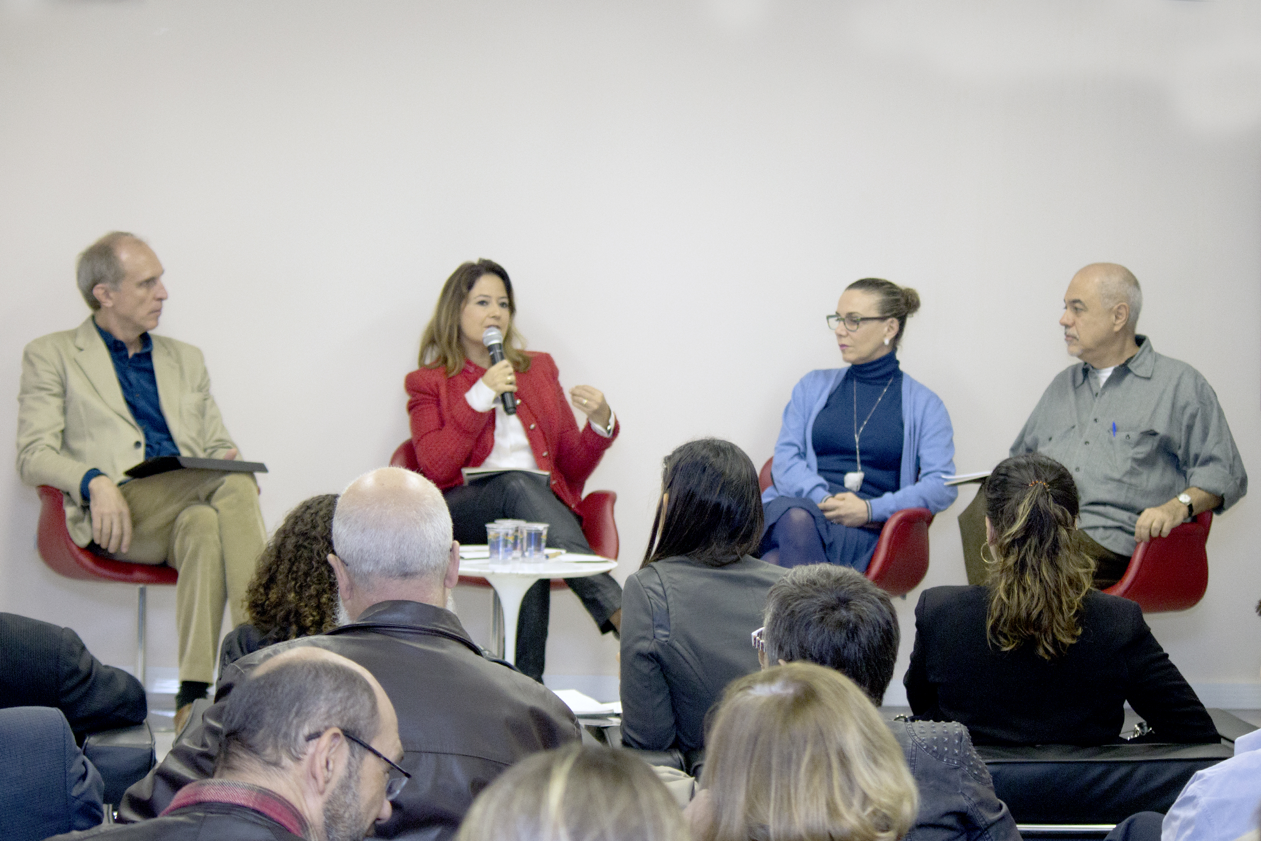 Martin Grossmann, Patrícia Iglesias, Lídia Passos e José Pedro de Oliveira Costa