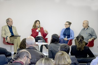 Martin Grossmann, Patrícia Iglesias, Lídia Passos e José Pedro de Oliveira Costa
