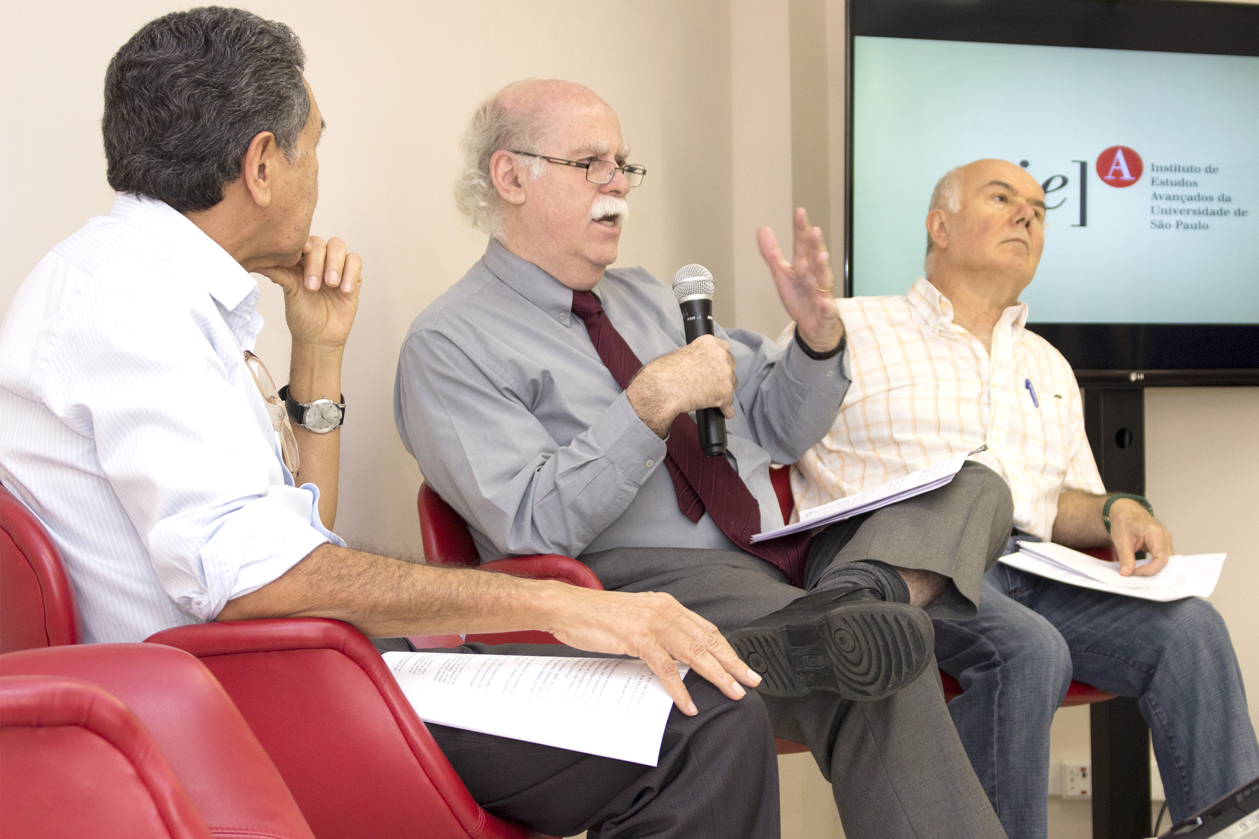 Iram Rodrigues, Francisco Zapata e Reginaldo Moraes 