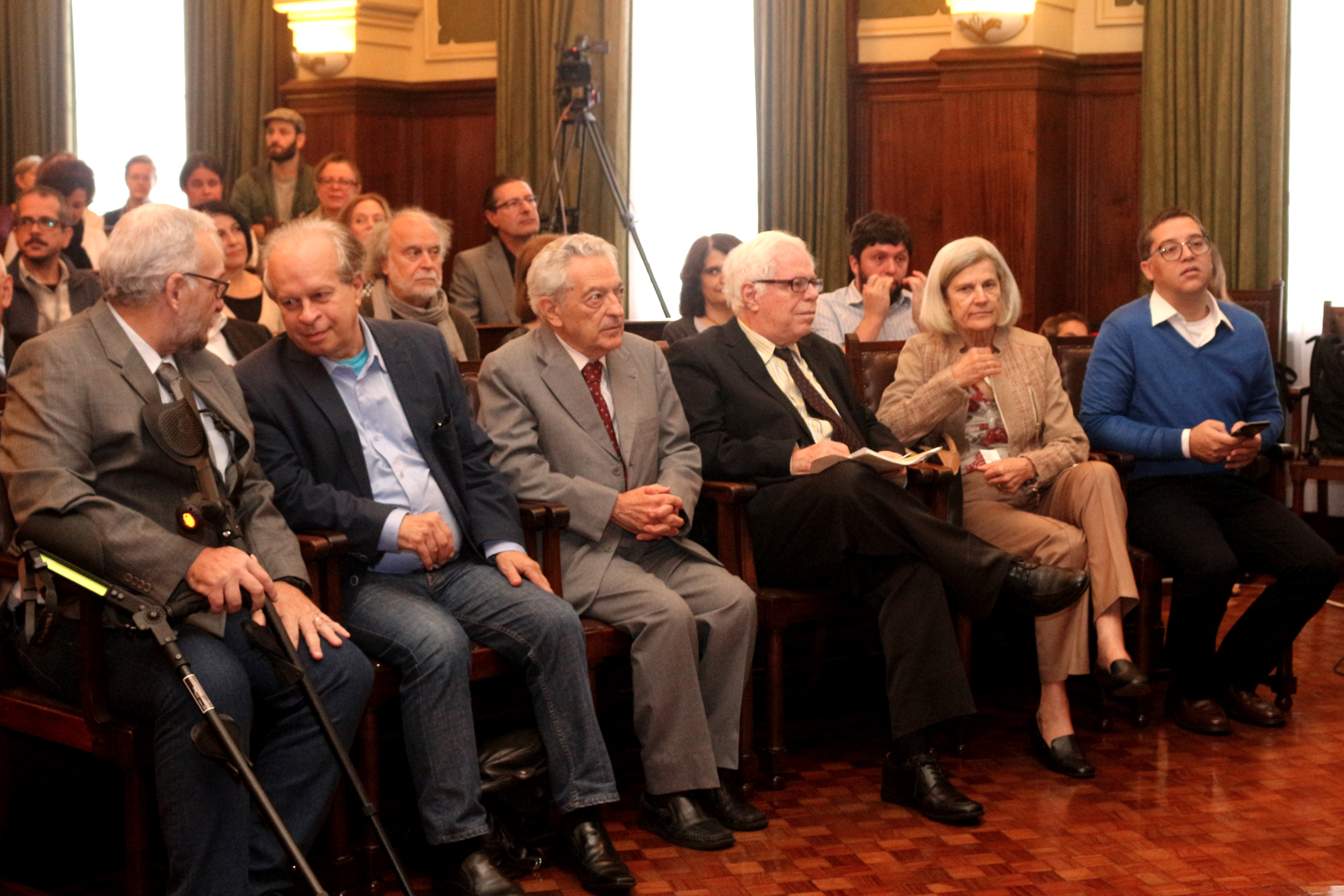Paulo Saldiva, Renato Janine Ribeiro, Alfredo Bosi, Sérgio Paulo Rouanet, Bárbara Freitag e Eduardo Saron