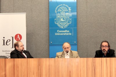 Edison Spina, Guilherme Ary Plonski e Gilson Schwartz 