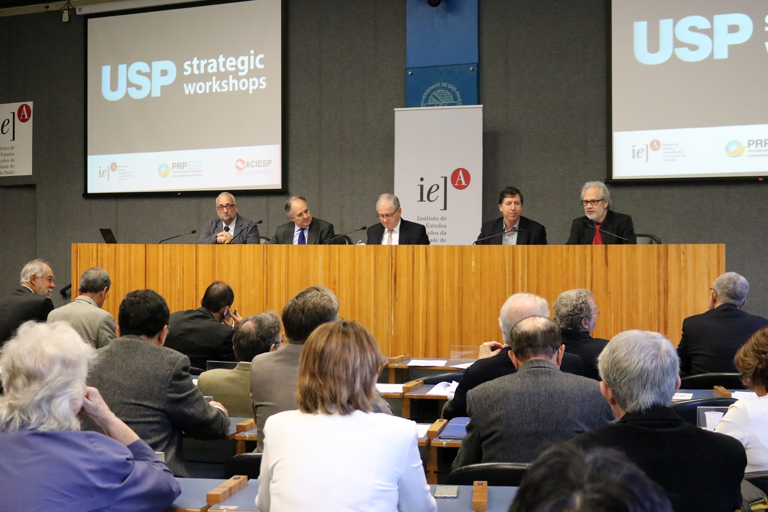 Paulo Saldiva, Cristovam Buarque, Marco Antônio Zago, José Eduardo Krieger e Marcos Buckeridge