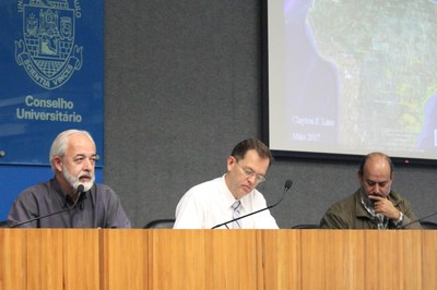 Clayton Lino, Warwick Manfrinato e André Villas-Bôas  
