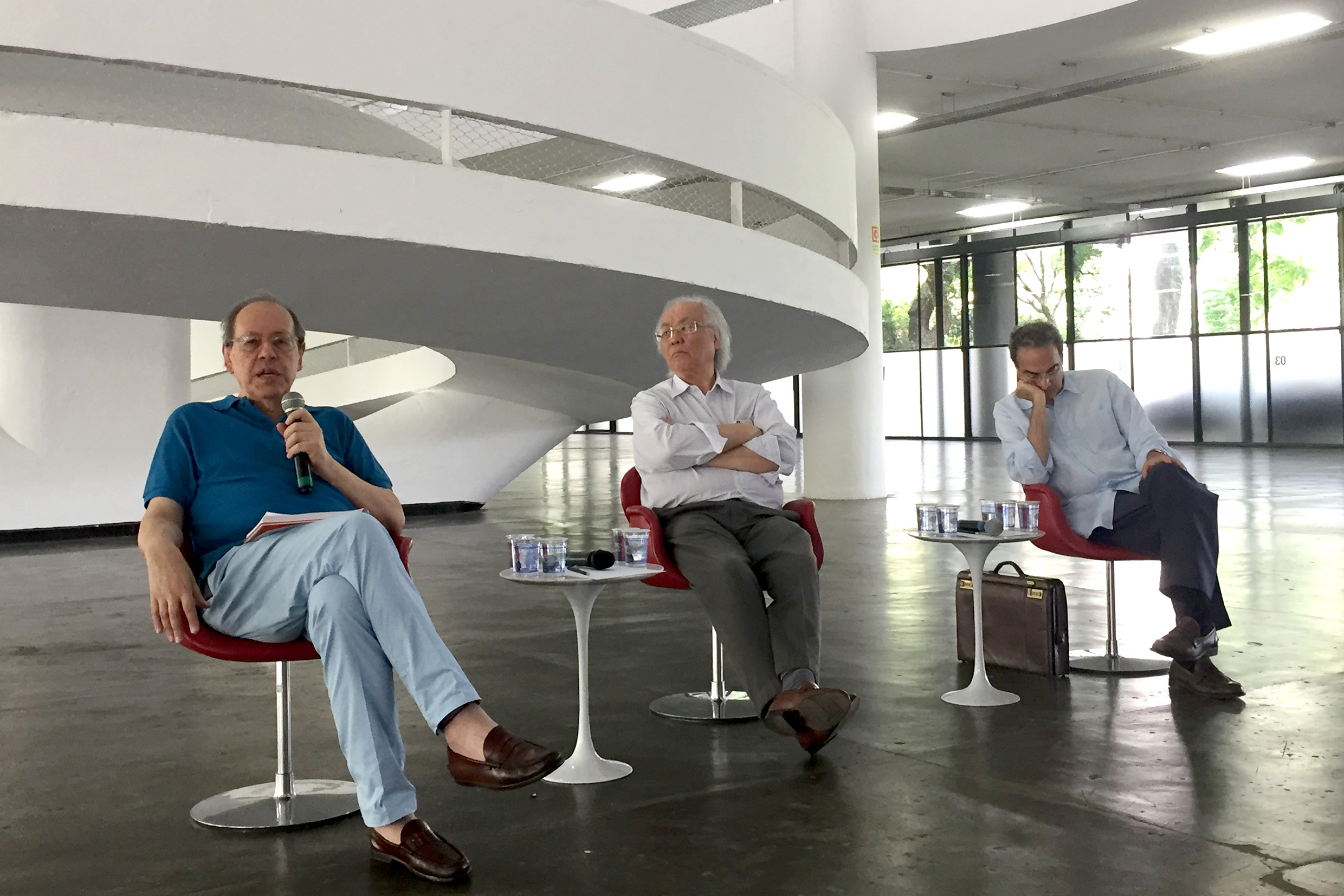 Paulo Herkenhoff, Ricardo Ohtake e Carlos Augusto Calil
