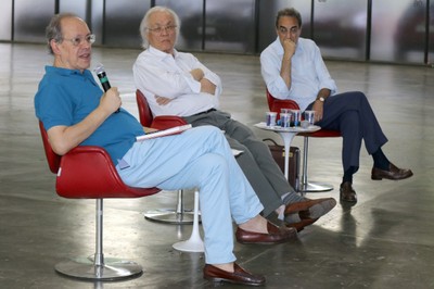 Paulo Herkenhoff, Ricardo Ohtake e Carlos Augusto Calil